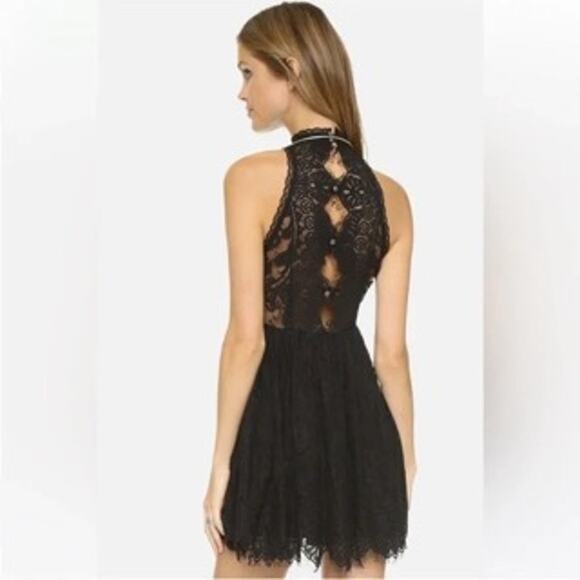 Free People Womens Mini Dress 2 Lace Witchy Fairygoth Whimsigoth Party Cocktail - Picture 8 of 16